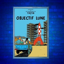 Tintin Forsideplakat "Mission til Månen"